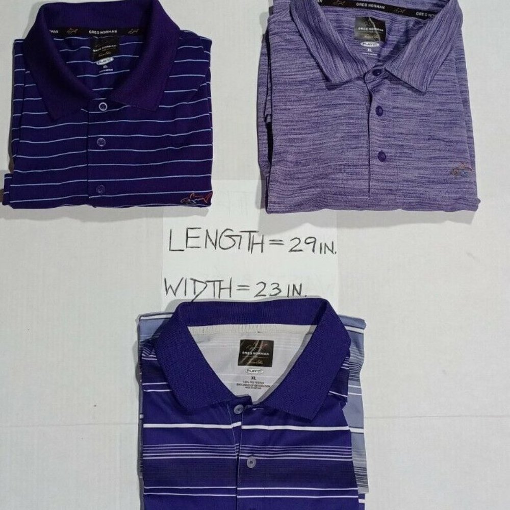 3 Men Greg Norman For Tasso Elba Golf Polo Shirts size XL